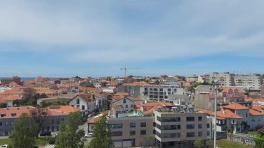 matosinhos Portekiz Şehir Manzarası Tarihi Çatı ve Gökdelen Görünümleri