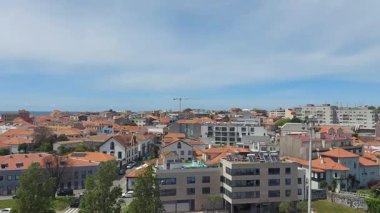 matosinhos Portekiz Şehir Manzarası Tarihi Çatı ve Gökdelen Görünümleri