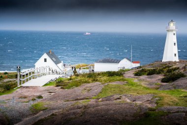 Cape Spear Newfoundland Canada, September 19 2022: Popular tourist attraction lighthouse and heritage buildings on the East Coast of Canada.