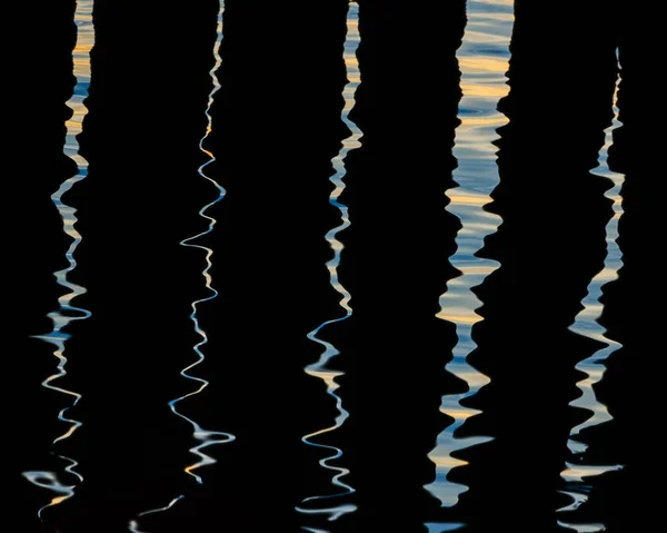 Reflexões Água Abstratas Tumlehed Hisingen Suécia — Fotografia de Stock