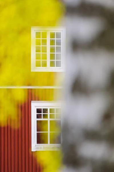Окна Фермерского Дома Майфорсе Врамланд Швеция Европа — стоковое фото