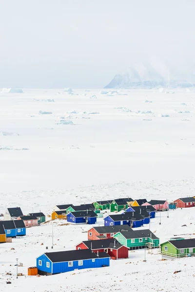 Будинки Селі Каанак Ґренландія — стокове фото