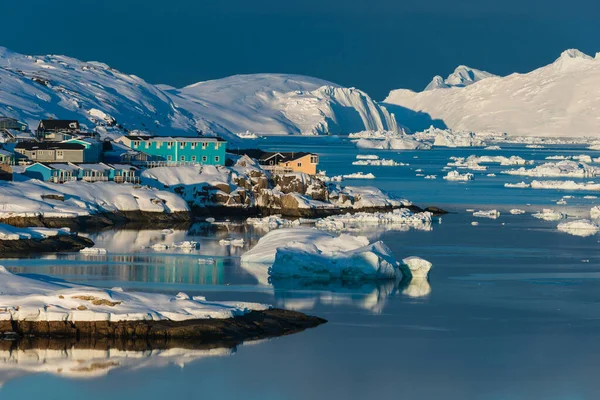 Gebäude Dorf Ilulissat Grönland — Stockfoto