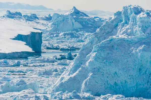 格陵兰Ilulissat冰峡湾的冰山 — 图库照片