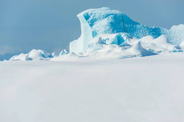 Góry Lodowe Fiordzie Lodowym Ilulissat Grenlandia — Zdjęcie stockowe