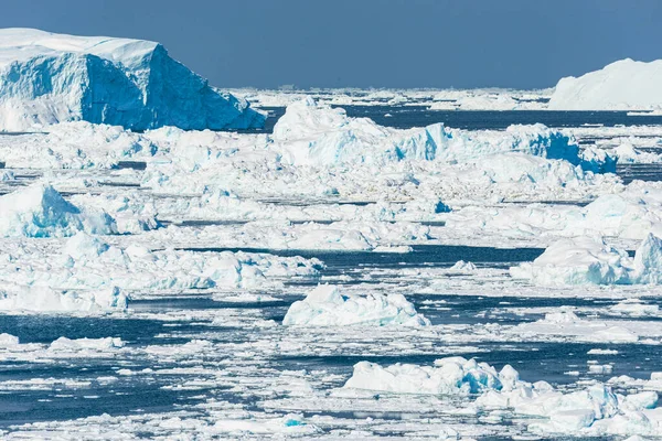 Айсберги Ледяном Фьорде Илулиссат Гренландия — стоковое фото