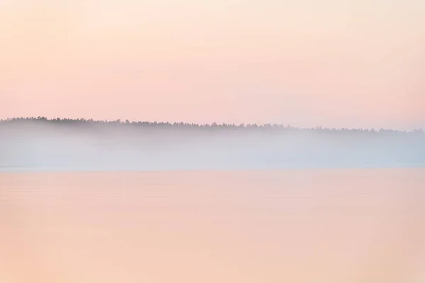 Утренний Свет Неподвижном Озере — стоковое фото