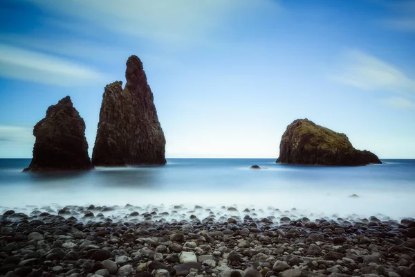 stock image Sea stacks in sea, Madeira