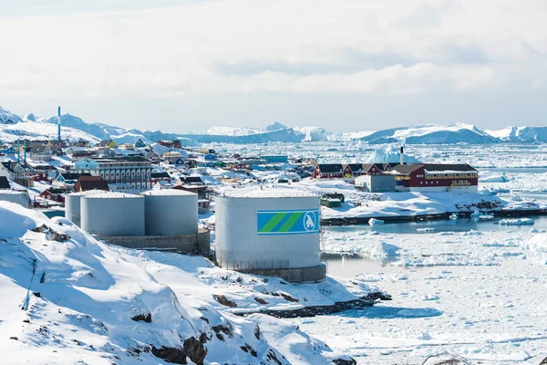 Ilulissat Greenland Апреля 2014 Порт Илулиссат — стоковое фото