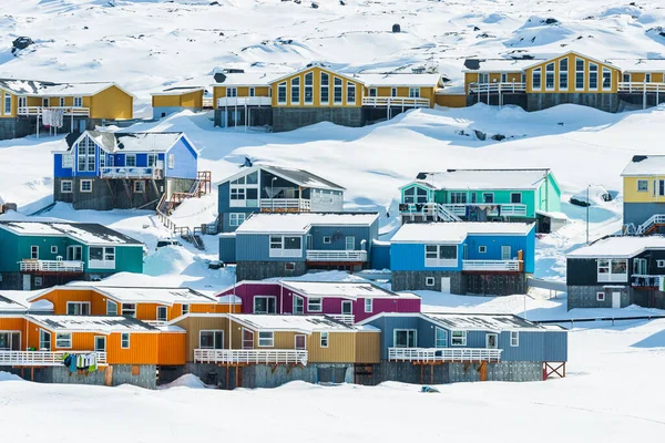 Ilulissat Jest Nadmorskim Miastem Zachodniej Grenlandii Słynie Ilulissat Icefjord Ogromnych — Zdjęcie stockowe