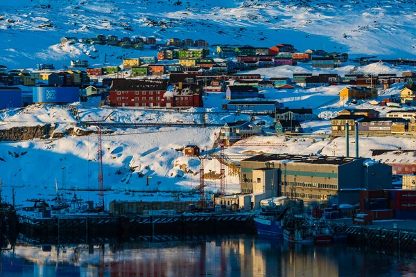 Ilulissat Greenlandia Kwiecień 2014 Budynki Miejscowości Ilulissat Grenlandia — Zdjęcie stockowe
