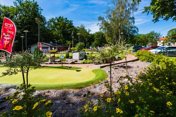 Gothenburg Svédország August 2017 Mini Golfpálya Napsütéses Napon — Stock Fotó