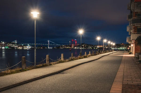 Gothenburg Szwecja Październik 2019 Panorama Portu Göteborgu Szwecja — Zdjęcie stockowe