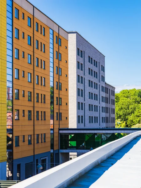 Современные Квартиры Шведской Башне Шумном Городе — стоковое фото