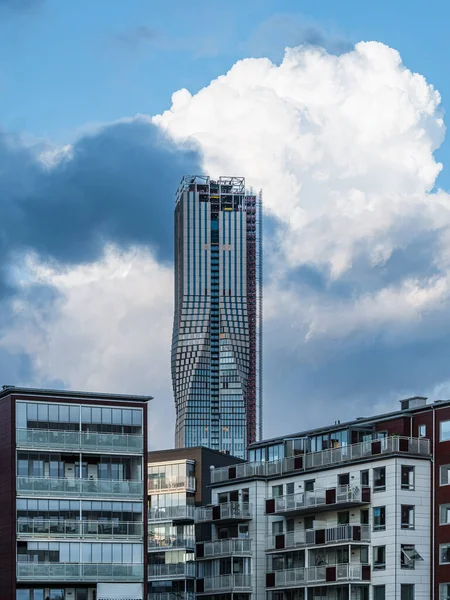 Indrukwekkende Skyline Van Göteborg Met Wolkenkrabbers Stadsgezicht Moderne Architectuur Stockafbeelding