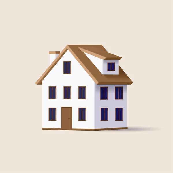 Bangunan Klasik Dan Modern Rumah Keluarga Properti Rumah Real Estate - Stok Vektor