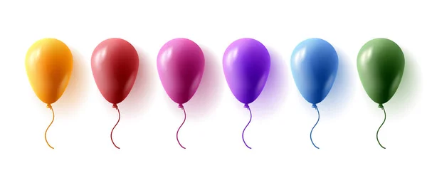 Vektor Meriah Helium Glossy Balon Untuk Ulang Tahun Pesta Ulang - Stok Vektor