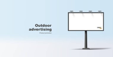 Render tarzı açık otoyol reklam panosu OOH poster baskısı, dört ışıklandırmalı büyük tuval