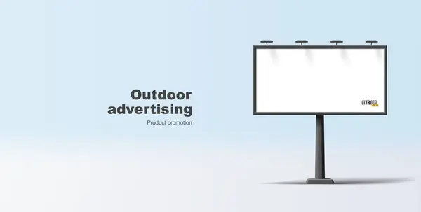 Render Style Outdoor Highway Billboard Advertising Ooh Poster Print Tela Ilustração De Stock