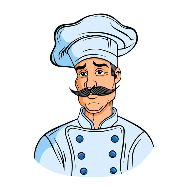 Stock vector Smiling and happy chef portrait.