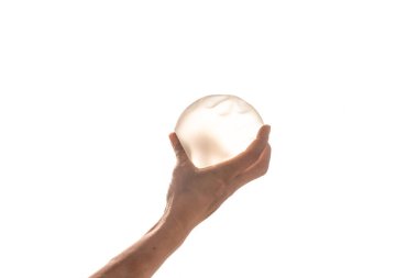  Eller silikon göğüs implantı.