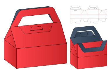 Kutu ambalajı ölü şablon tasarımı. 3d maketi