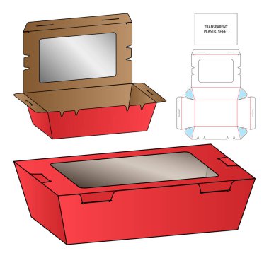 Kutu ambalajı ölü şablon tasarımı. 3d maketi
