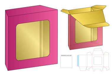 Noel Kutusu Paketi, şablon tasarımını kesti. 3d maketi