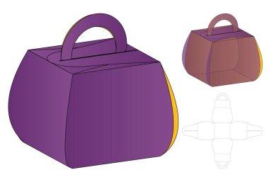 Kutu ambalajı ölü şablon tasarımı. 3d maketi