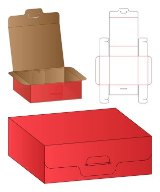 Kes ve Katla Şablonu ile Kutu Diline Vektör Düzeni