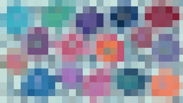 Abstrakt Illustrasjon Fargerikt Kvadratisk Geometrimønster Bakgrunn Med Teksturer – stockfoto