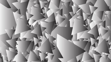 Gri Tonlu Tek Renkli Üçgen Geometrik Arkaplan Deseni