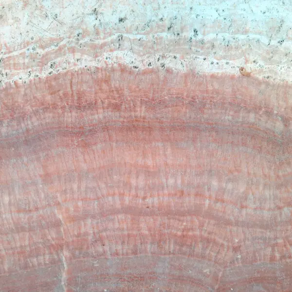 Doğal Pembe Mermer Taş Katmanlı Soyut Doku