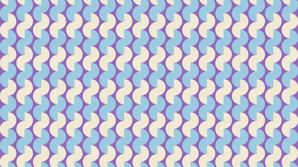 Pastel Eğri Şekilli Retro Geometrik Kusursuz Dalga Deseni