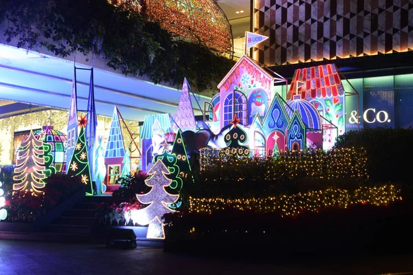 Bangkok Thailand December 2022 Light Doll Decorate Beautiful Christmas Tree — Stock Photo, Image