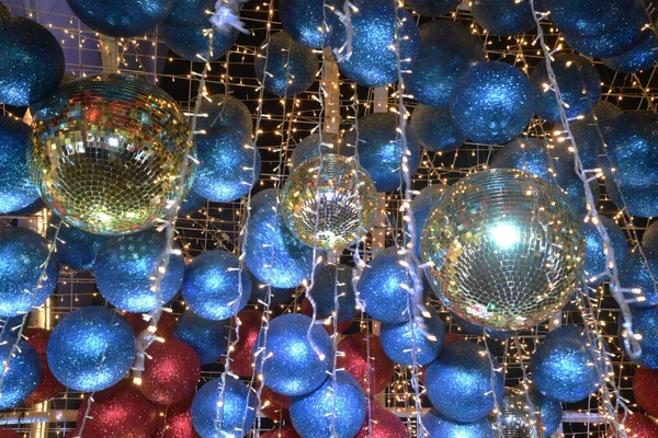 Bangkok Thailand December 2022 Light Hanging Ball Decorate Beautiful Christmas — Stock Photo, Image