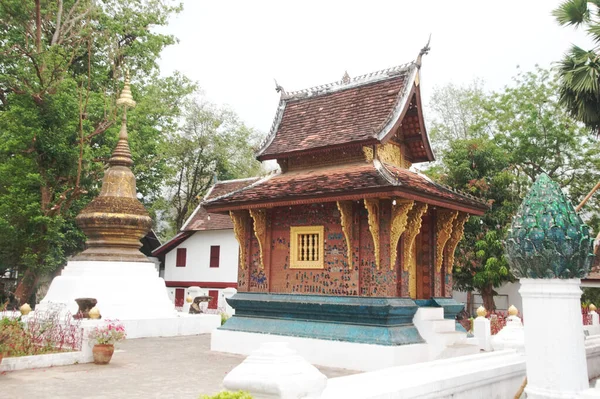 Hoe Phra Marn Zapisujące Phra Marn Witrażowymi Dekoracjami Ścianie Opowiadaj — Zdjęcie stockowe