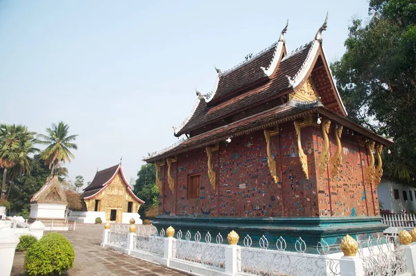Vat Xieng Thong Czyli Świątynia Złotego Miasta Oznacza Świątynię Buddyjską — Zdjęcie stockowe
