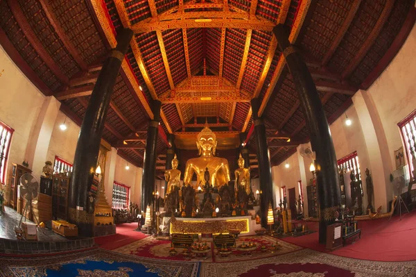 Luang Phor Tor Hlavní Zlatý Buddha Kostela Wat Visounarath Největší — Stock fotografie