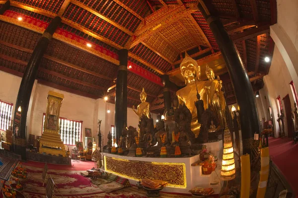 Luang Phor Tor Kyrkans Största Gyllene Buddha Wat Visounarath Och — Stockfoto