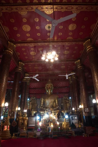 Haupt Goldenen Sitzenden Buddha Der Name Ist Phra Einer Kirche — Stockfoto
