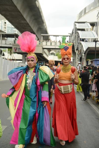 Бангкок Таиланд Июня 2023 Года Просмотр Различных Участников Празднующих Улице — стоковое фото