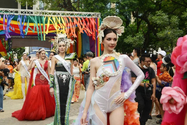 Bangkok Thaïlande Juin 2023 Vue Divers Participants Célébrant Dans Rue — Photo