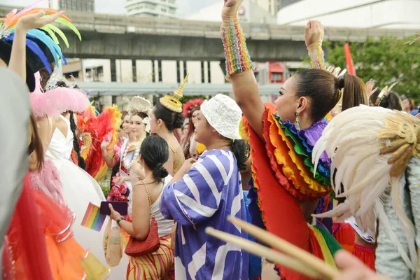 Бангкок Таиланд Июня 2023 Года Просмотр Различных Участников Празднующих Улице — стоковое фото