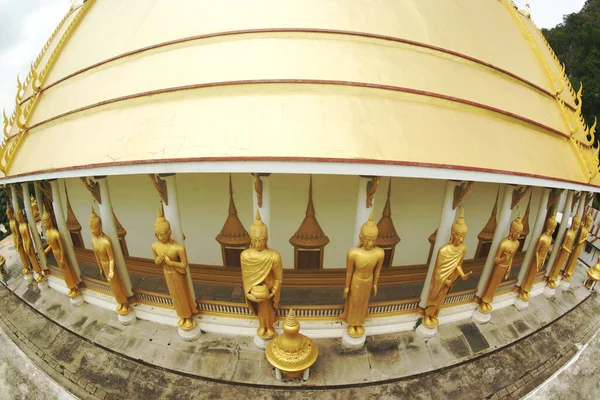Die Goldenen Buddha Statuen Sind Rund Die Buddhistische Kirche Wat — Stockfoto