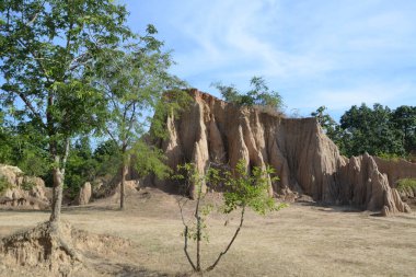 Sao Din Na Noi topoğrafyası dik uçurumlar, çubuklar, koniler ve sivri tepeler gibi görünen erozyonlu tortu parçalarından oluşmuştur. Tayland 'ın Nan eyaletinde yer almaktadır..
