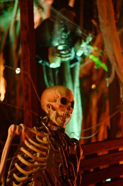 Cadı ve Korkunç Hayalet İskeletleri, Somdej Phra Srinakarin parkındaki 2. cadılar bayramı etkinliğinde ortaya çıktı..