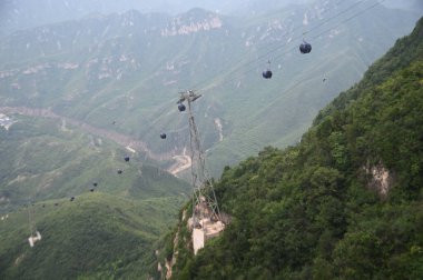 Çin 'in Henan Eyaleti' nin en güzel jeolojik parkı Yuntaishan Parkı 'nın tepesine gitmek için kullanılan kablo araçtır. Dünya 'nın ilk jeolojik miras bölgesi olarak listelenmiştir ve Çin' de 5A seviyesinde bir turistik merkezdir..