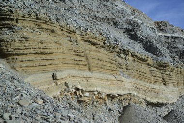 Kum taneleri binlerce ila milyonlarca yıl arasında sıkıştırıldığında, kuvars ya da feldspat gibi mineraller bağlanır..