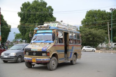 JAMMU VE KASHMIR - 9 Mayıs 2019: Srinaka şehrine ulaşım hizmetleri.